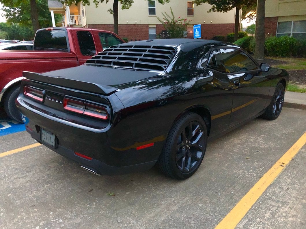 MP Concepts Rear Window Louvers; Gloss Black (08-23 Challenger)