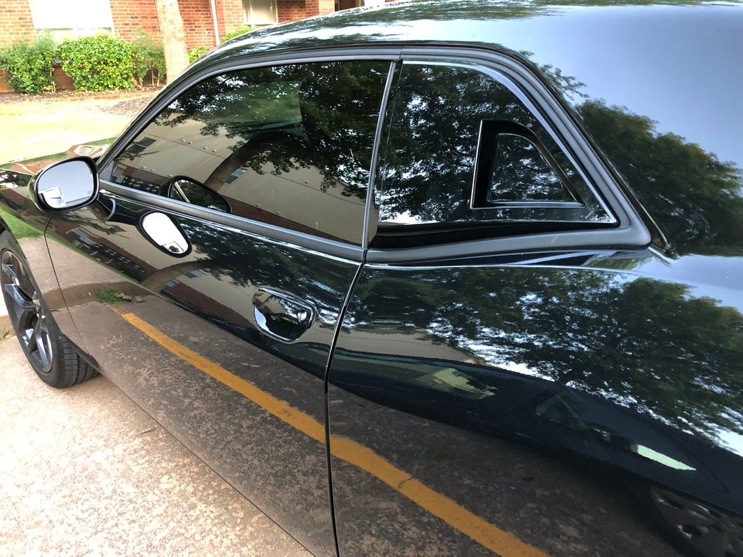MP Concepts Quarter Window Scoops; Gloss Black (08-23 Challenger)