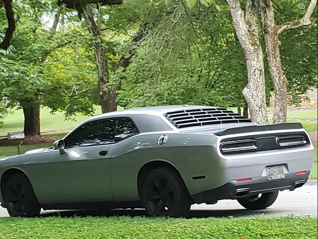 MP Concepts Rear Window Louvers; Matte Black (08-23 Challenger)