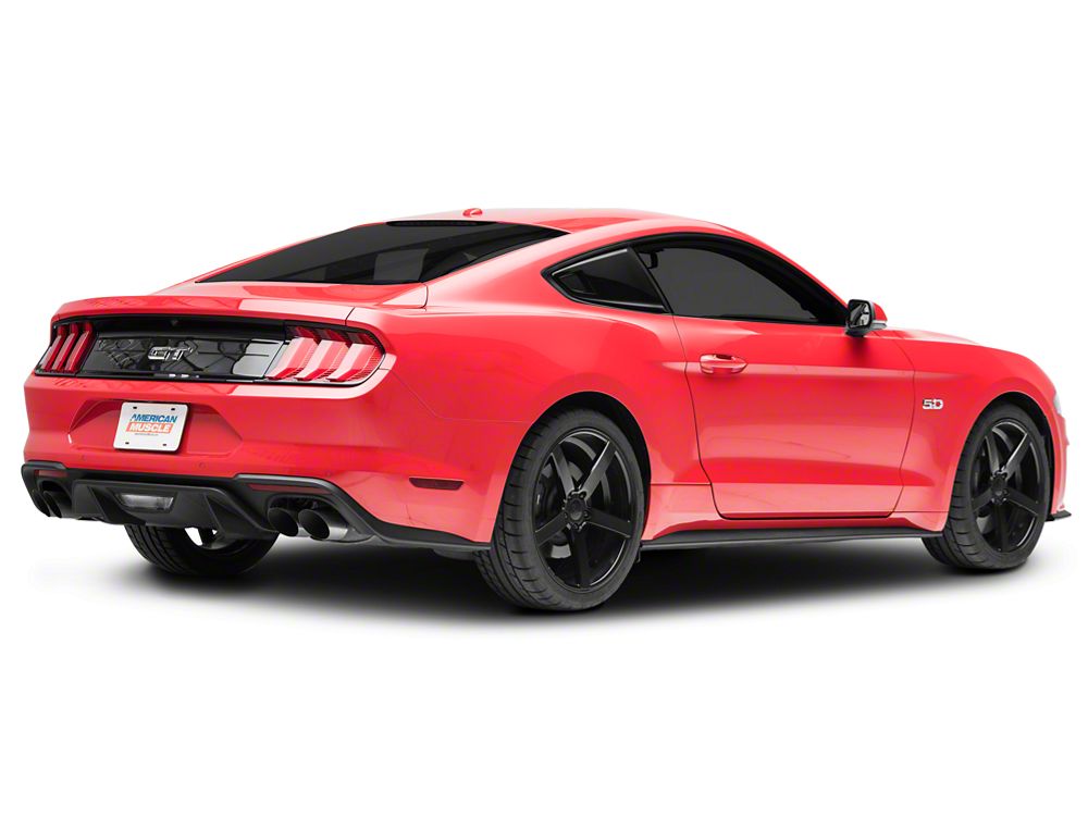 MP Concepts Quarter Window Scoops; Gloss Black (15-23 Mustang Fastback)