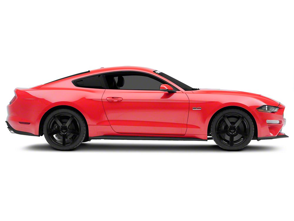 MP Concepts Quarter Window Scoops; Gloss Black (15-23 Mustang Fastback)