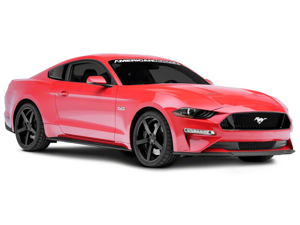 MP Concepts Quarter Window Scoops; Gloss Black (15-23 Mustang Fastback)
