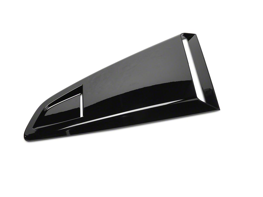MP Concepts Quarter Window Scoops; Gloss Black (15-23 Mustang Fastback)