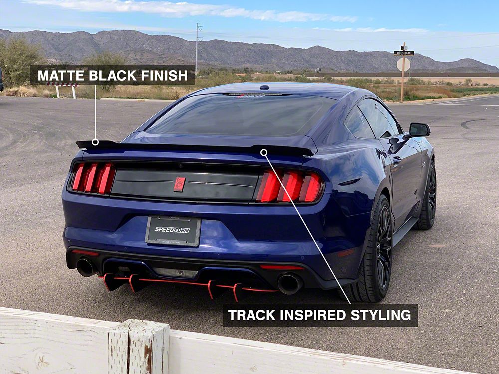 MP Concepts Blade Rear Spoiler; Matte Black (15-23 Mustang)