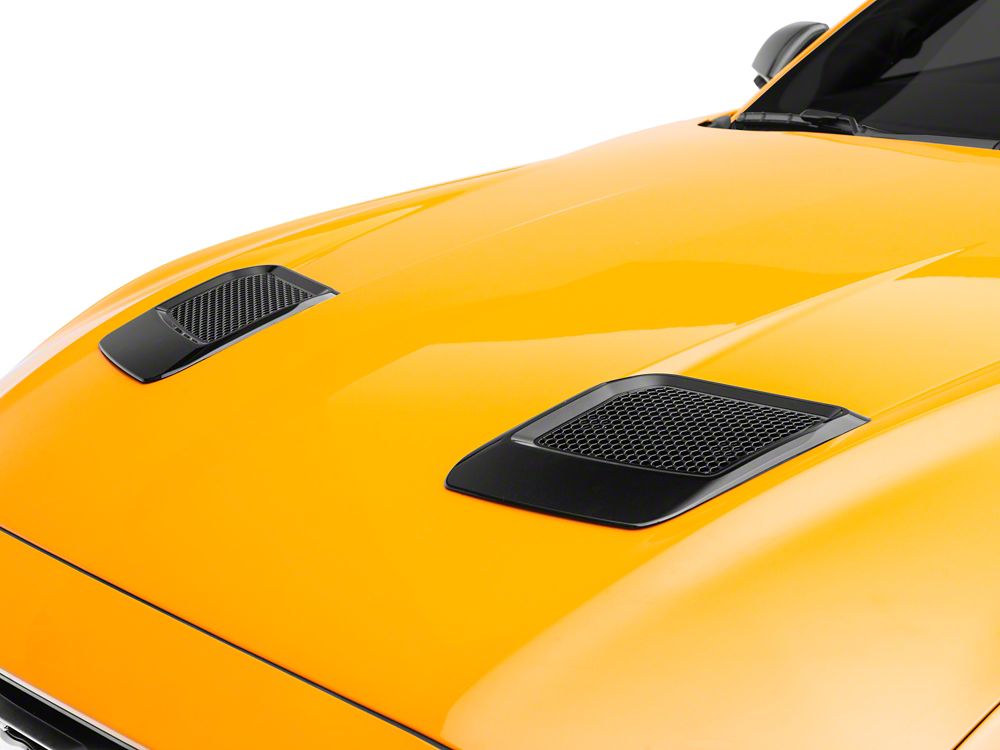 MP Concepts Hood Vents; Gloss Black (18-23 Mustang GT, EcoBoost)
