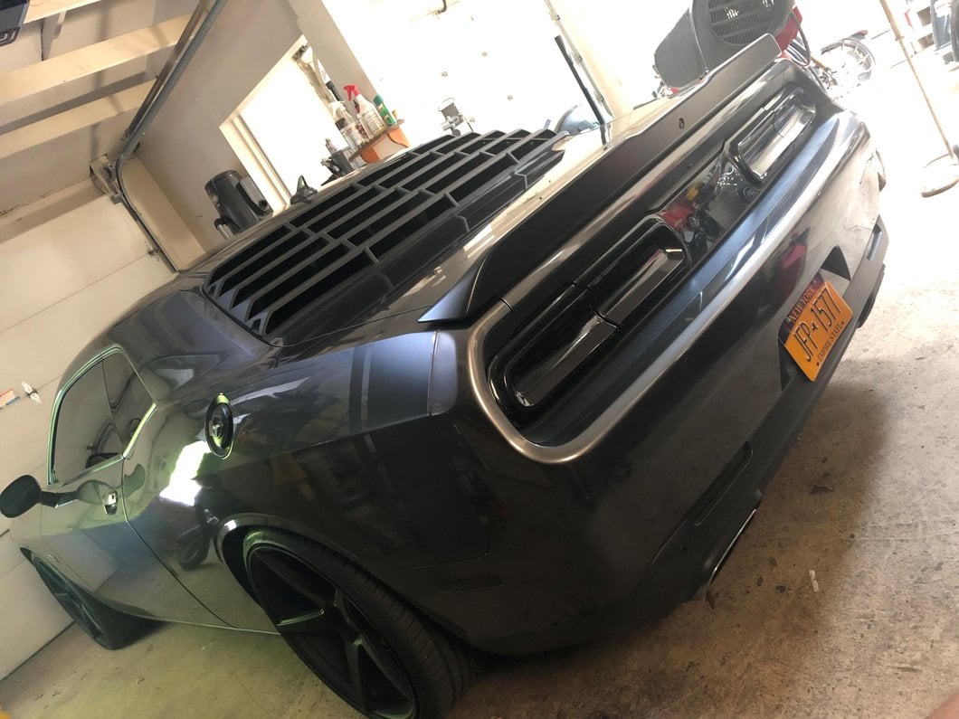 MP Concepts Rear Window Louvers; Matte Black (08-23 Challenger)