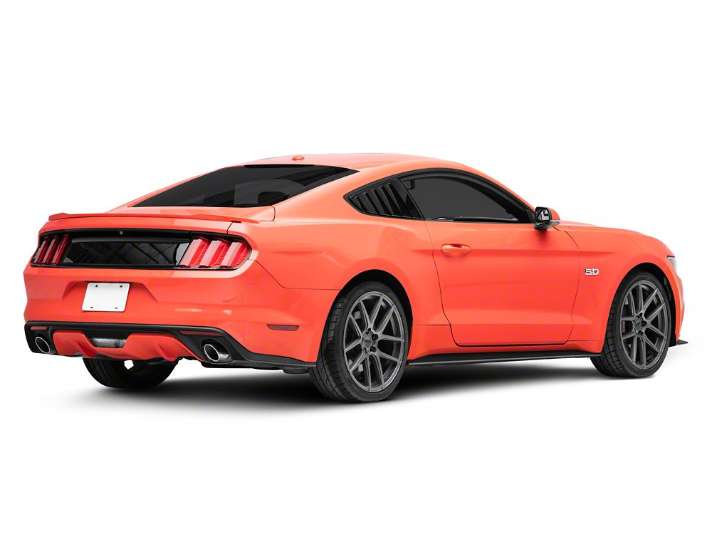 MP Concepts Quarter Window Louvers; Gloss Black (15-23 Mustang Fastback)