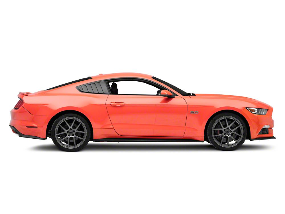 MP Concepts Quarter Window Louvers; Gloss Black (15-23 Mustang Fastback)