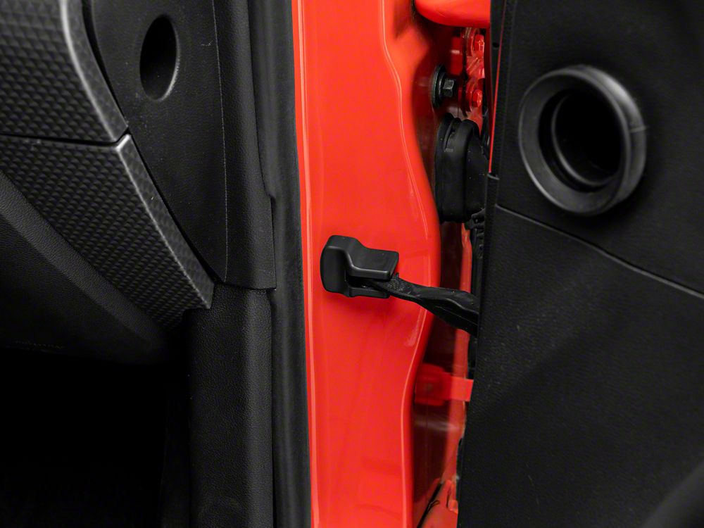 MP Concepts Door Hinge Cover Set; Black (15-25 Mustang)