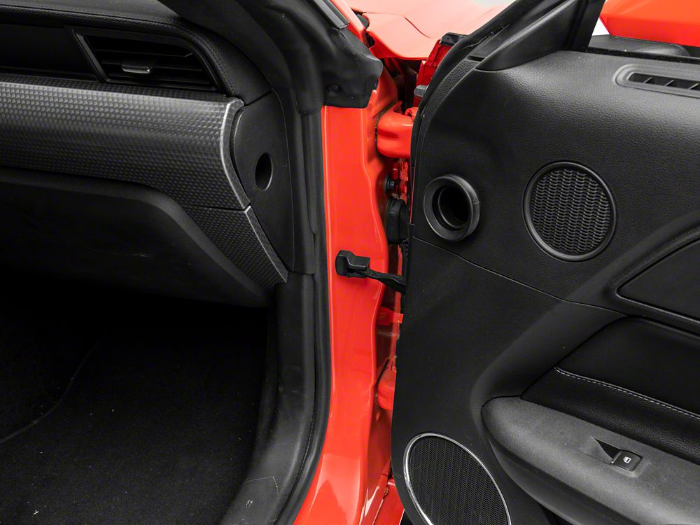 MP Concepts Door Hinge Cover Set; Black (15-25 Mustang)