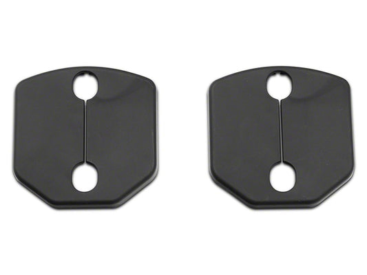 MP Concepts Door Striker Cover Set; Black (15-23 Mustang)