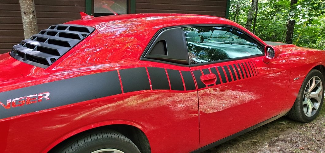 MP Concepts Quarter Window Scoops; Unpainted (08-23 Challenger)