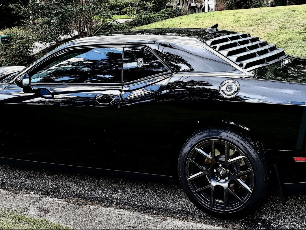 MP Concepts Rear Window Louvers; Matte Black (08-23 Challenger)