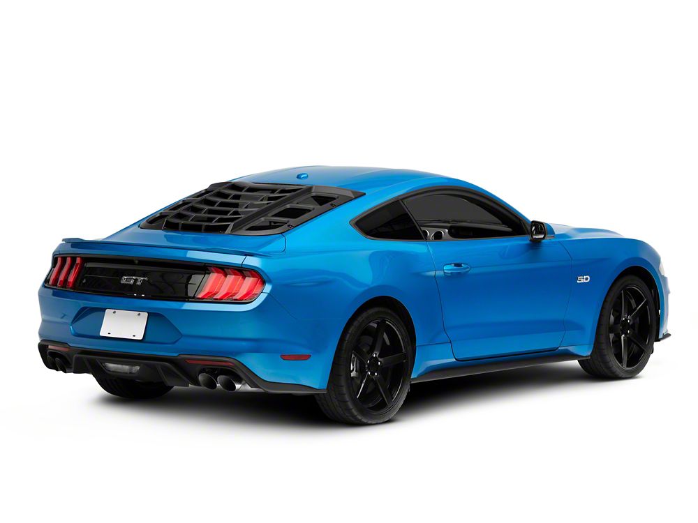 MP Concepts Rear Window Louvers; Matte Black (15-25 Mustang Fastback)