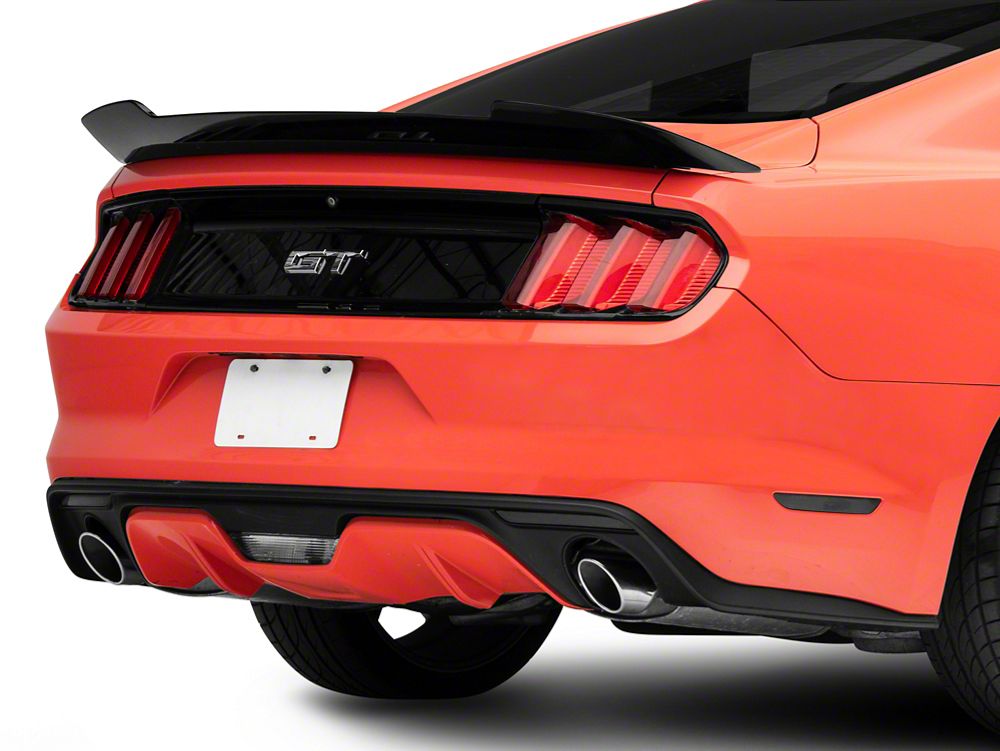 MP Concepts V-Style Rear Spoiler; Gloss Black (15-23 Mustang Fastback)
