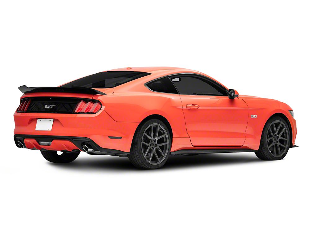MP Concepts V-Style Rear Spoiler; Gloss Black (15-23 Mustang Fastback)