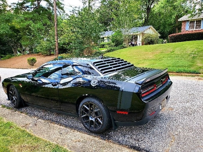 MP Concepts Rear Window Louvers; Matte Black (08-23 Challenger)