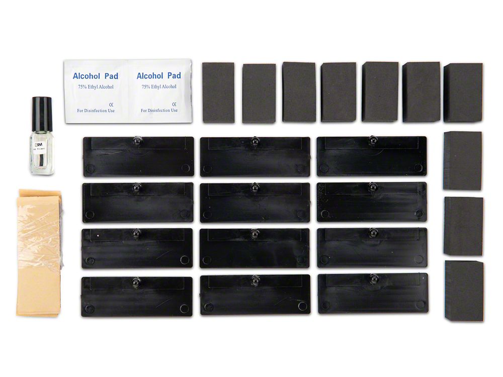 MP Concepts Replacement Window Louvers Hardware Kit for 406683 Only (15-23 Mustang Fastback)