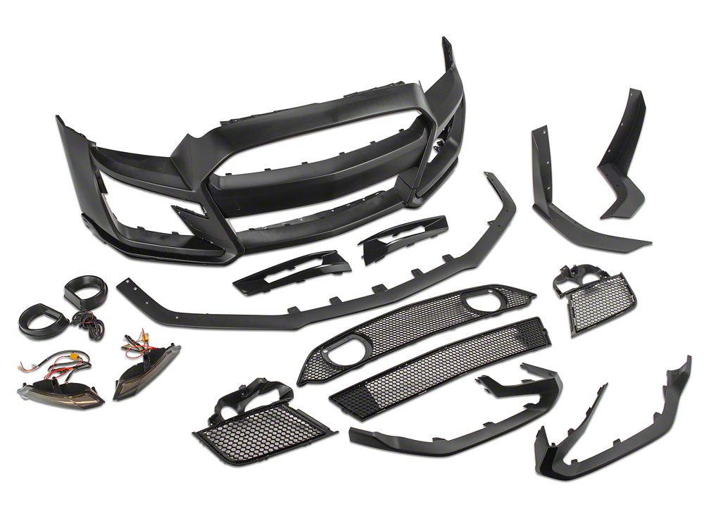 MP Concepts GT500 Style Front Bumper; Unpainted (13-14 Mustang GT, V6)