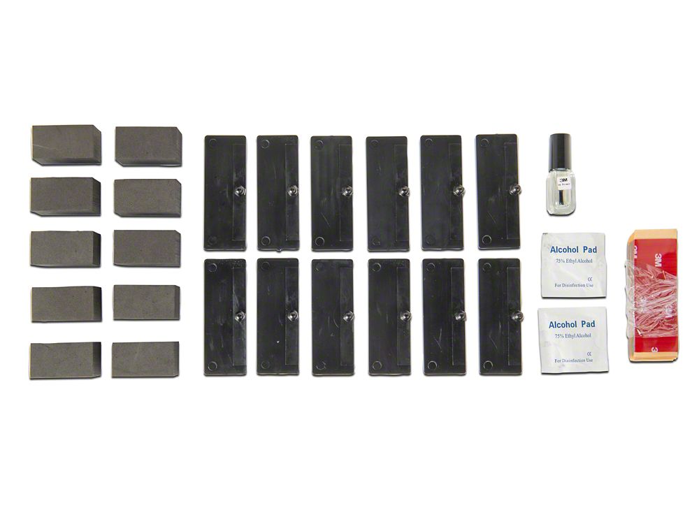 MP Concepts Replacement Rear Window Louvers Hardware Kit for 414652 Only (15-23 Mustang Fastback)