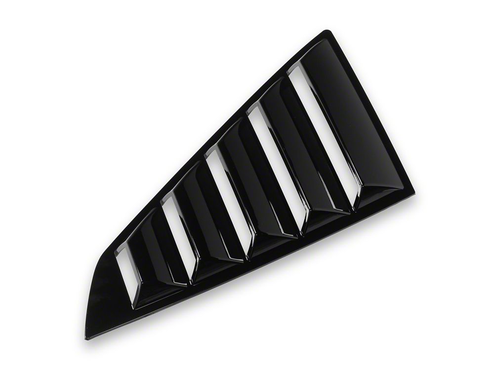 MP Concepts Quarter Window Louvers; Gloss Black (24-25 Mustang Fastback)