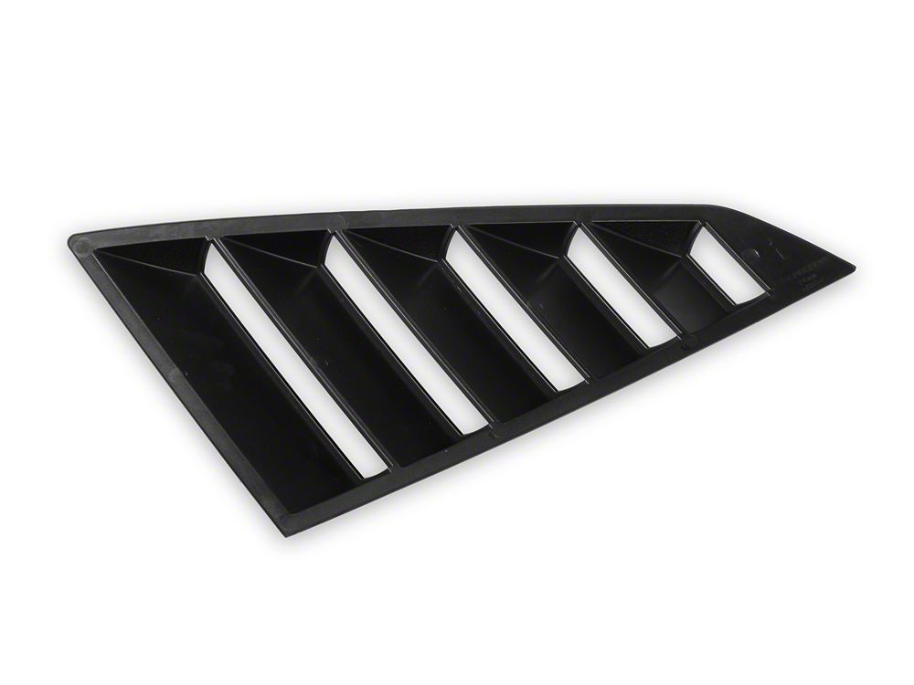 MP Concepts Quarter Window Louvers; Gloss Black (24-25 Mustang Fastback)