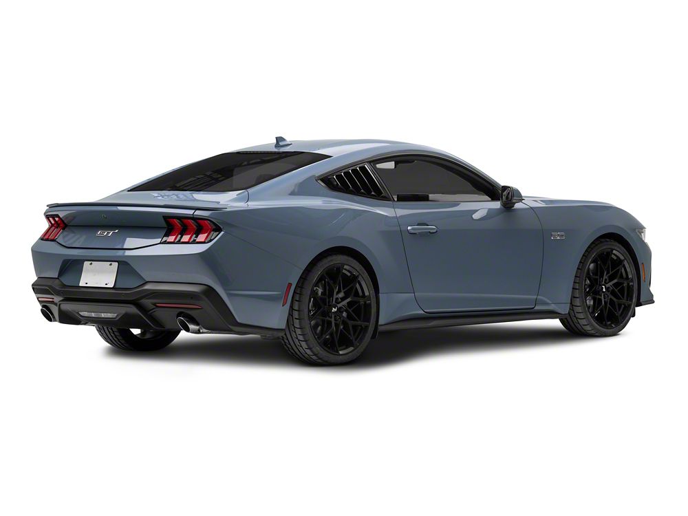 MP Concepts Quarter Window Louvers; Gloss Black (24-25 Mustang Fastback)