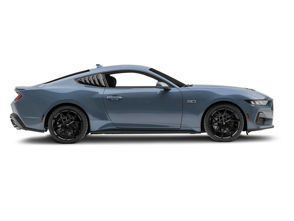 MP Concepts Quarter Window Louvers; Gloss Black (24-25 Mustang Fastback)