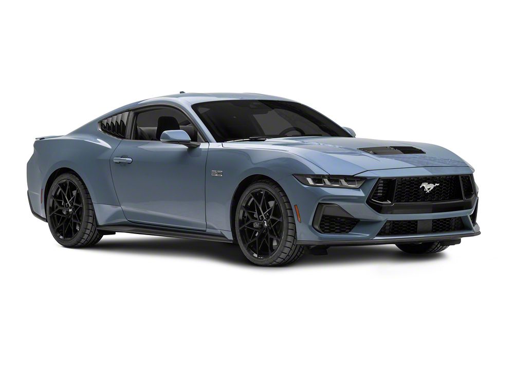 MP Concepts Quarter Window Louvers; Gloss Black (24-25 Mustang Fastback)