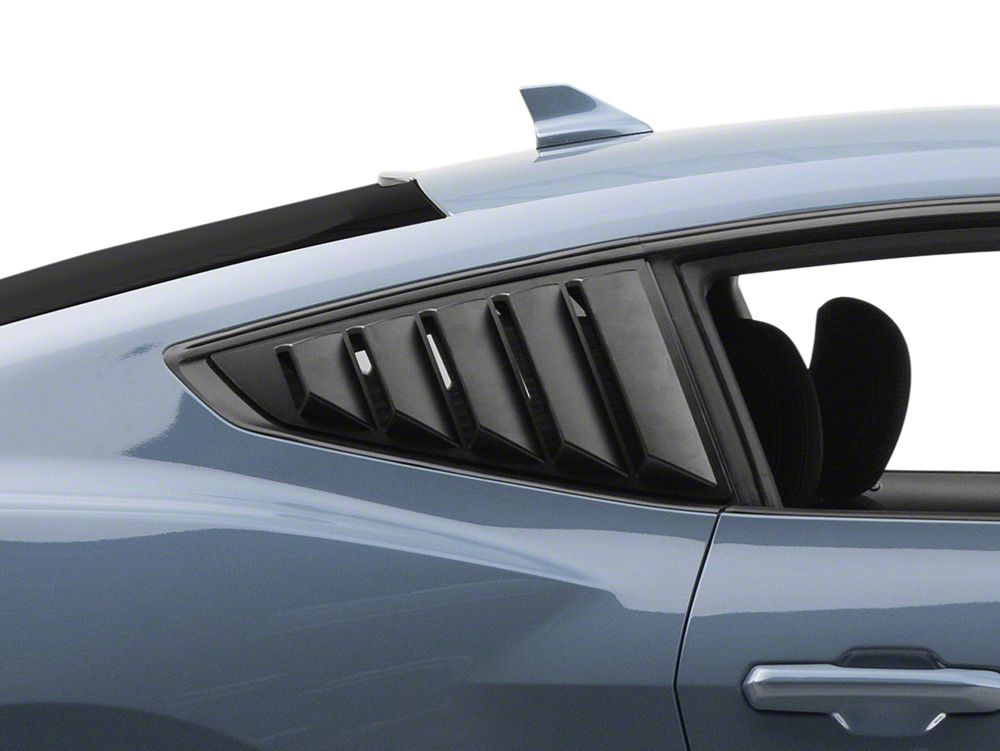 MP Concepts Quarter Window Louvers; Matte Black (24-25 Mustang Fastback)