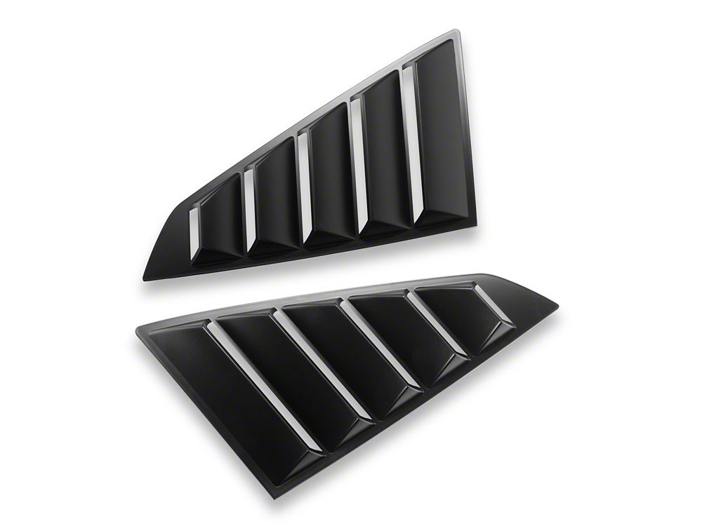 MP Concepts Quarter Window Louvers; Matte Black (24-25 Mustang Fastback)