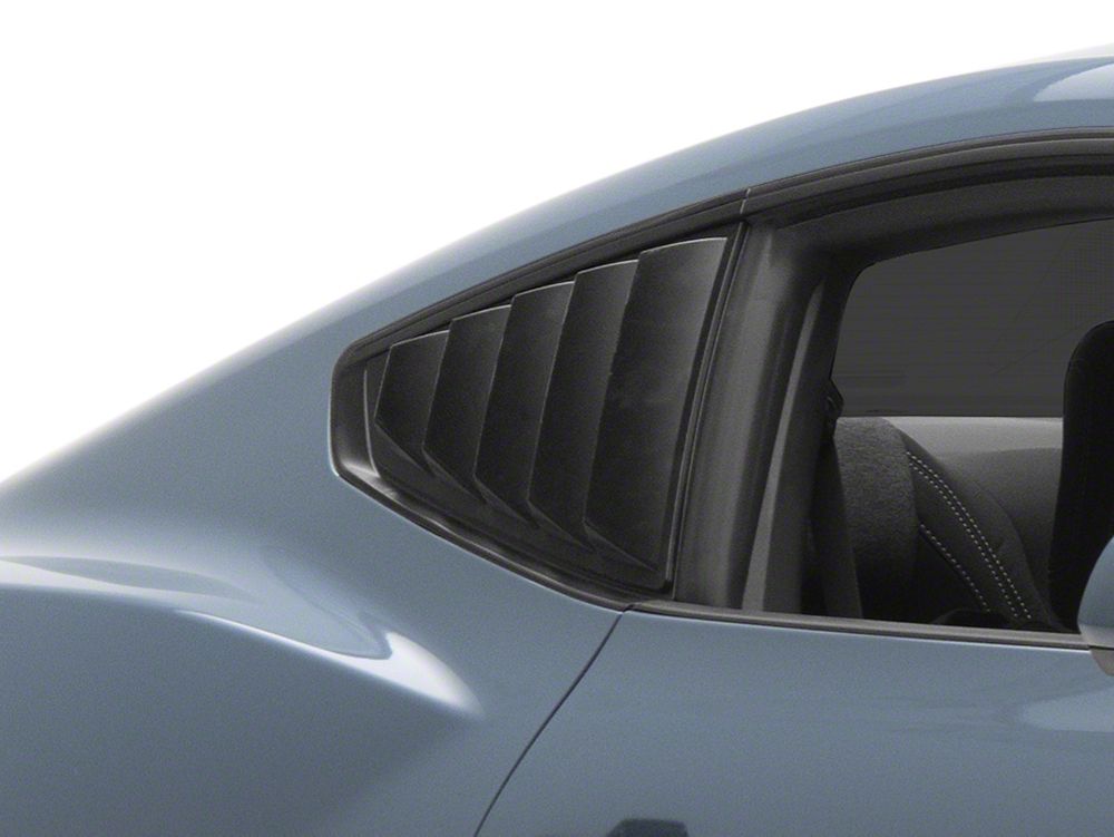 MP Concepts Quarter Window Louvers; Matte Black (24-25 Mustang Fastback)