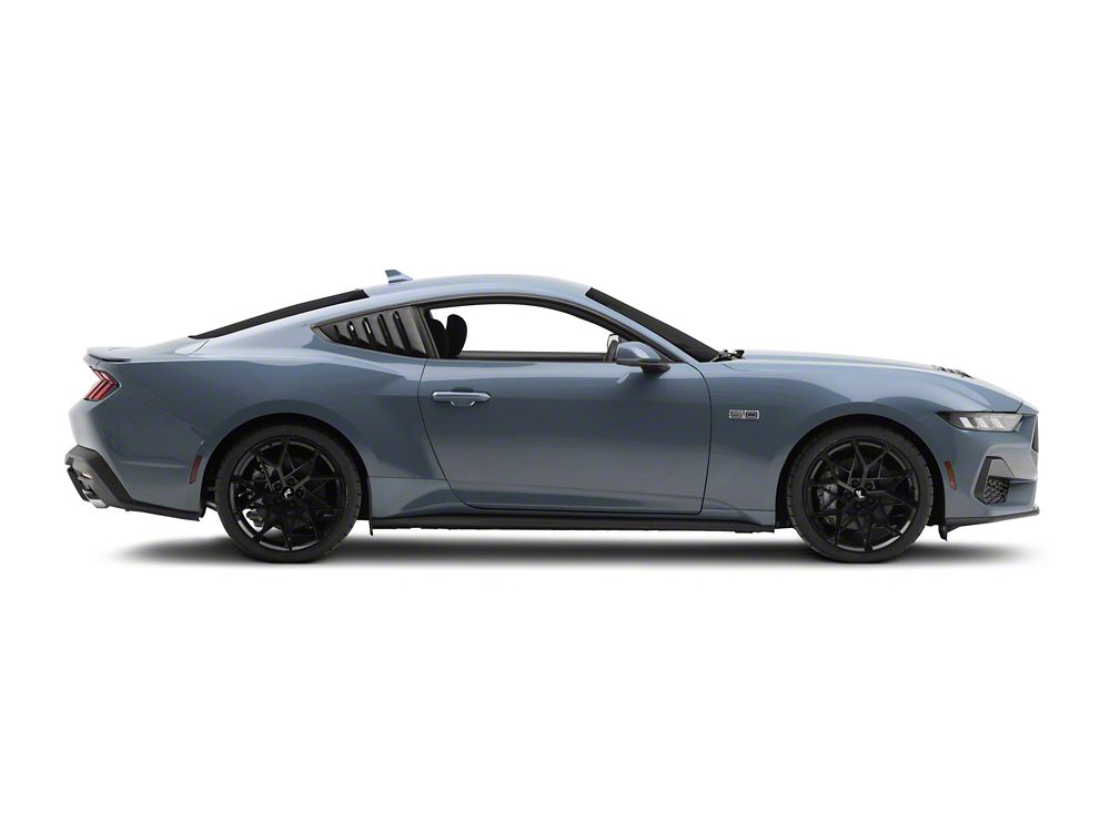 MP Concepts Quarter Window Louvers; Matte Black (24-25 Mustang Fastback)