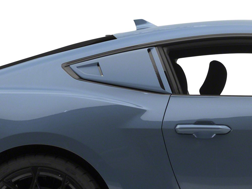 MP Concepts Quarter Window Scoops; Unpainted (24-25 Mustang Fastback)