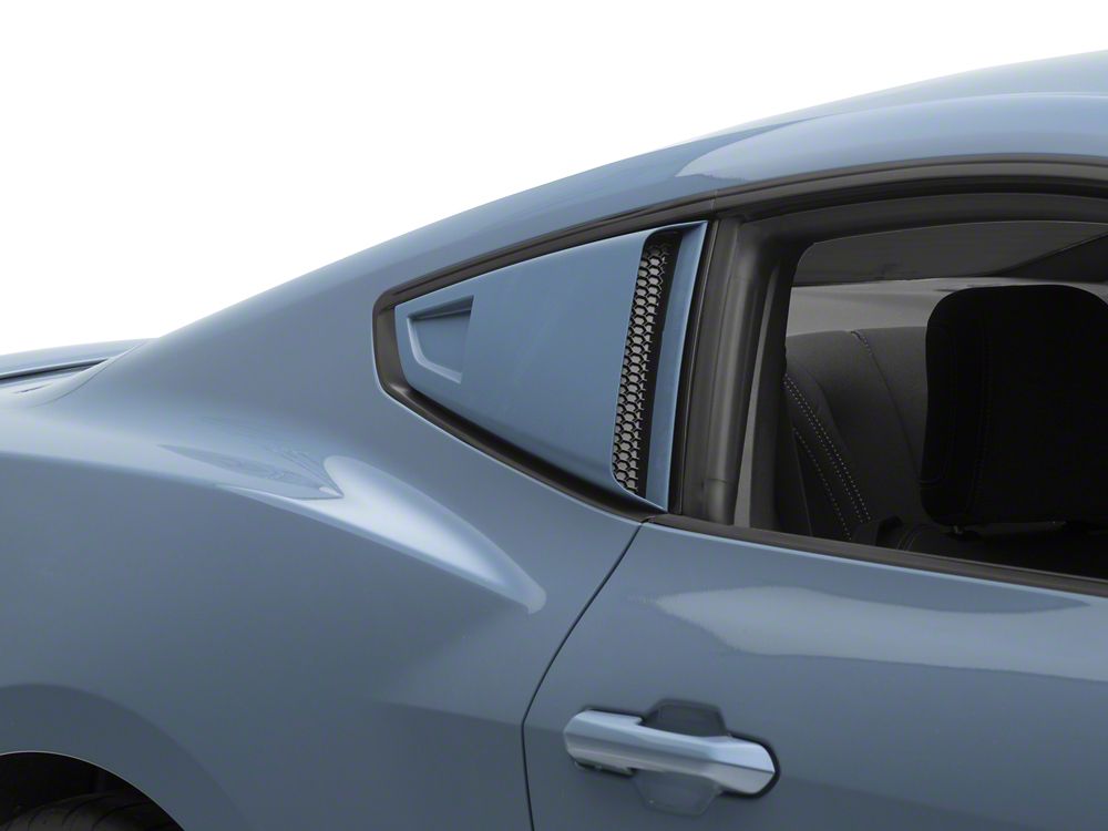 MP Concepts Quarter Window Scoops; Unpainted (24-25 Mustang Fastback)