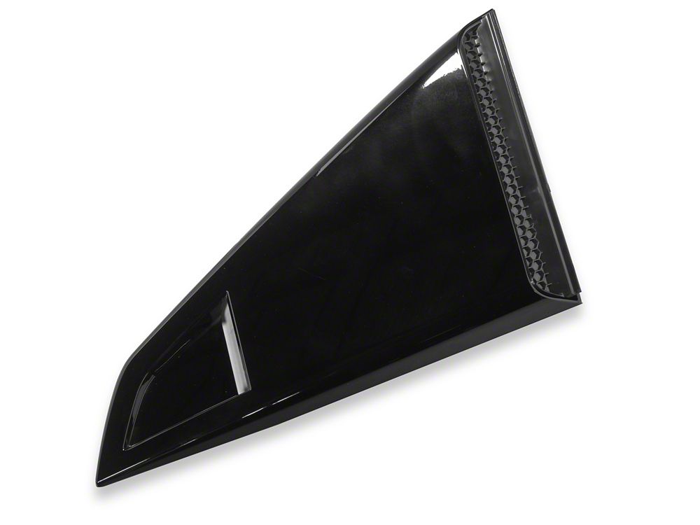 MP Concepts Quarter Window Scoops; Gloss Black (24-25 Mustang Fastback)