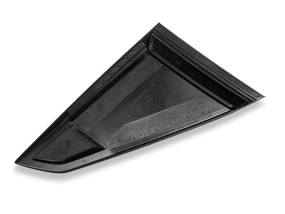 MP Concepts Quarter Window Scoops; Gloss Black (24-25 Mustang Fastback)