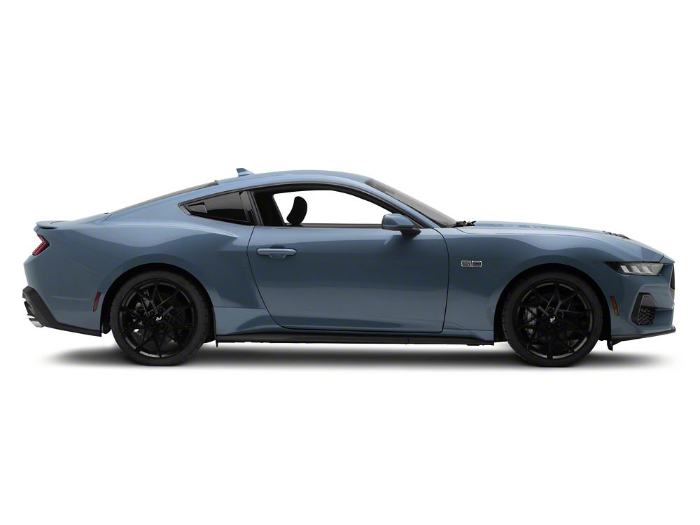 MP Concepts Quarter Window Scoops; Gloss Black (24-25 Mustang Fastback)