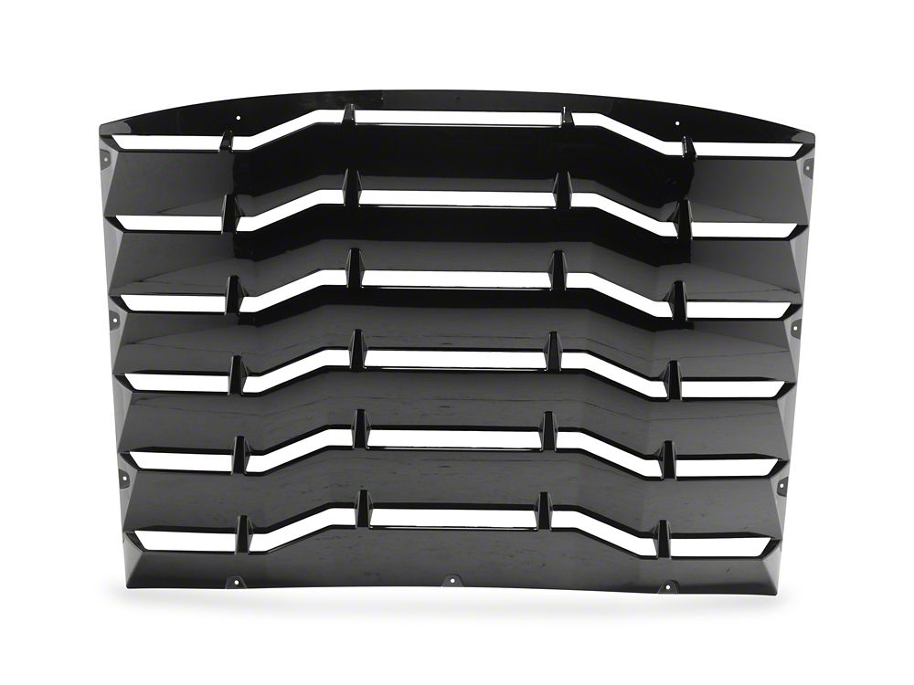 MP Concepts Rear Window Louvers; Gloss Black (05-14 Mustang Coupe)