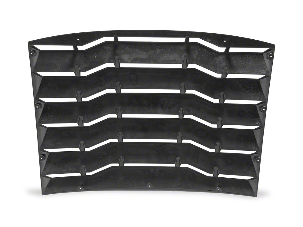 MP Concepts Rear Window Louvers; Gloss Black (05-14 Mustang Coupe)