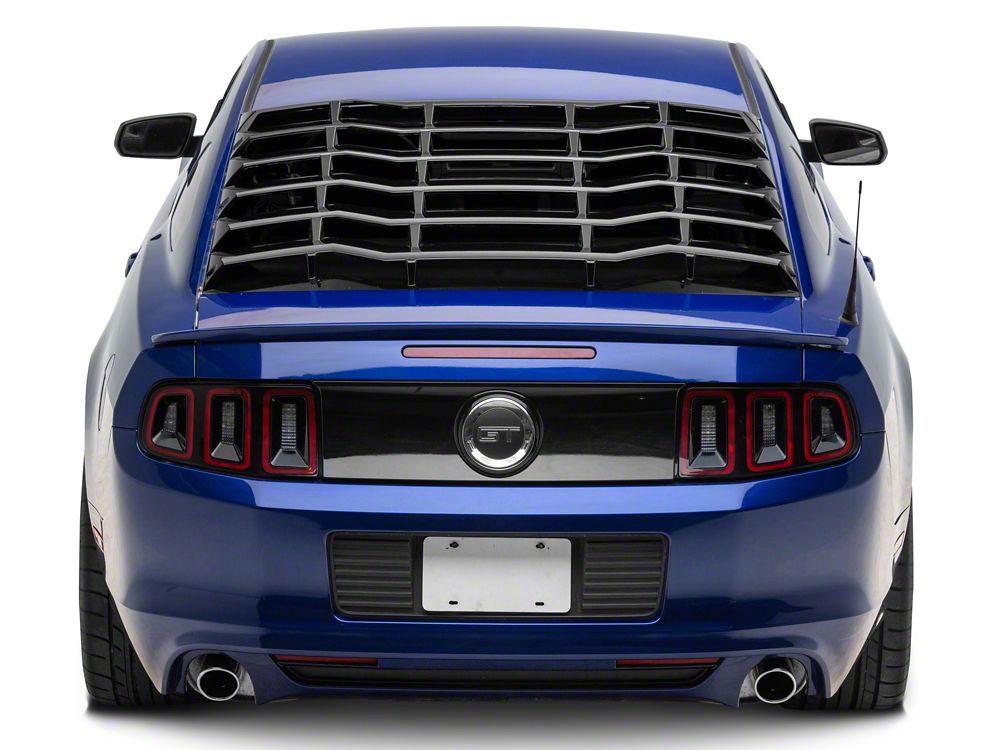 MP Concepts Rear Window Louvers; Gloss Black (05-14 Mustang Coupe)