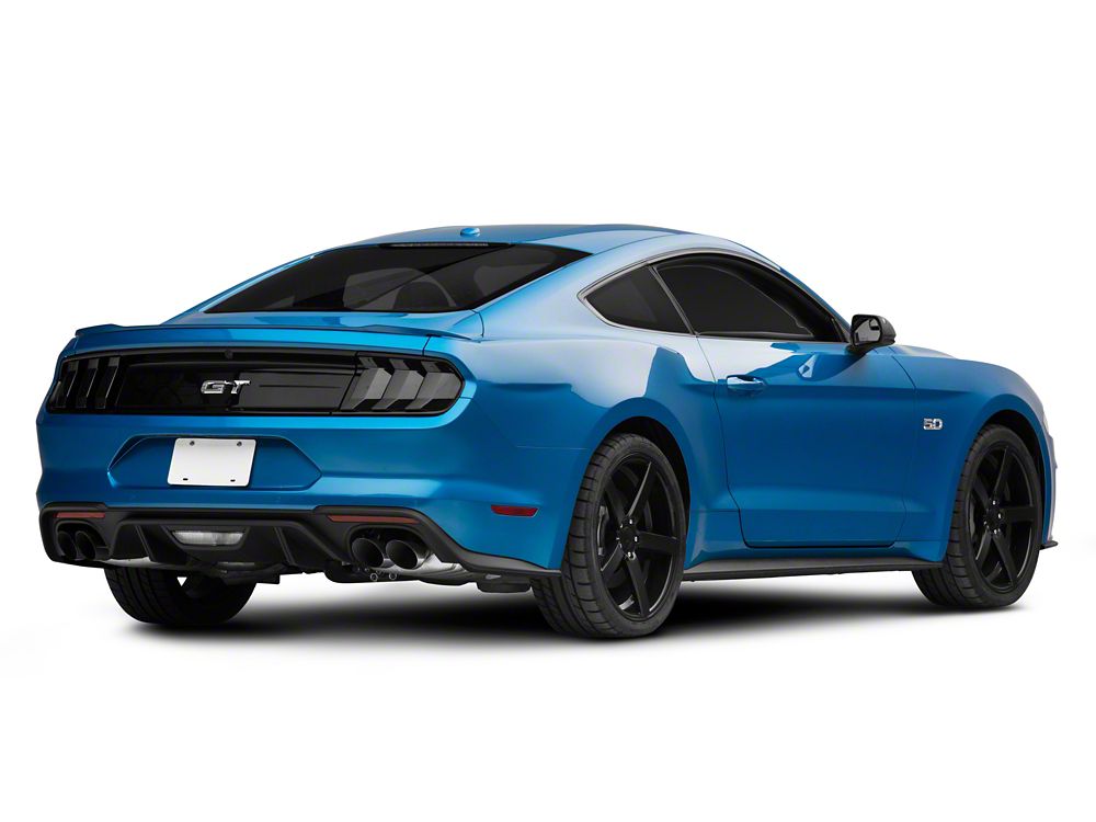 MP Concepts Rear Window Louvers with Smoked Tail Light Covers; Gloss Black (18-23 Mustang Fastback, Excluding GT350)