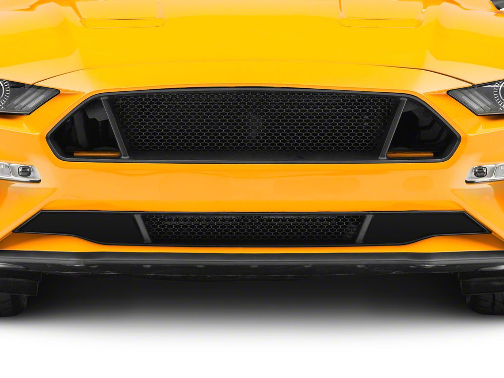 Upper and Lower Grilles; Black (18-23 Mustang GT, EcoBoost)