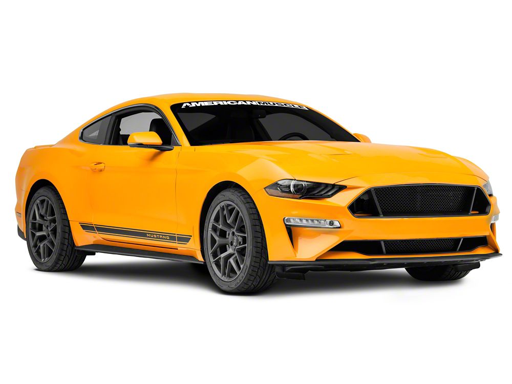 Upper and Lower Grilles; Black (18-23 Mustang GT, EcoBoost)