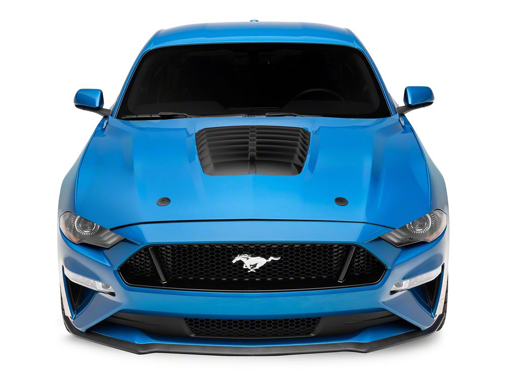 GT500 Style Hood and Front Bumper Combo Kit; Unpainted (18-23 Mustang GT, EcoBoost)
