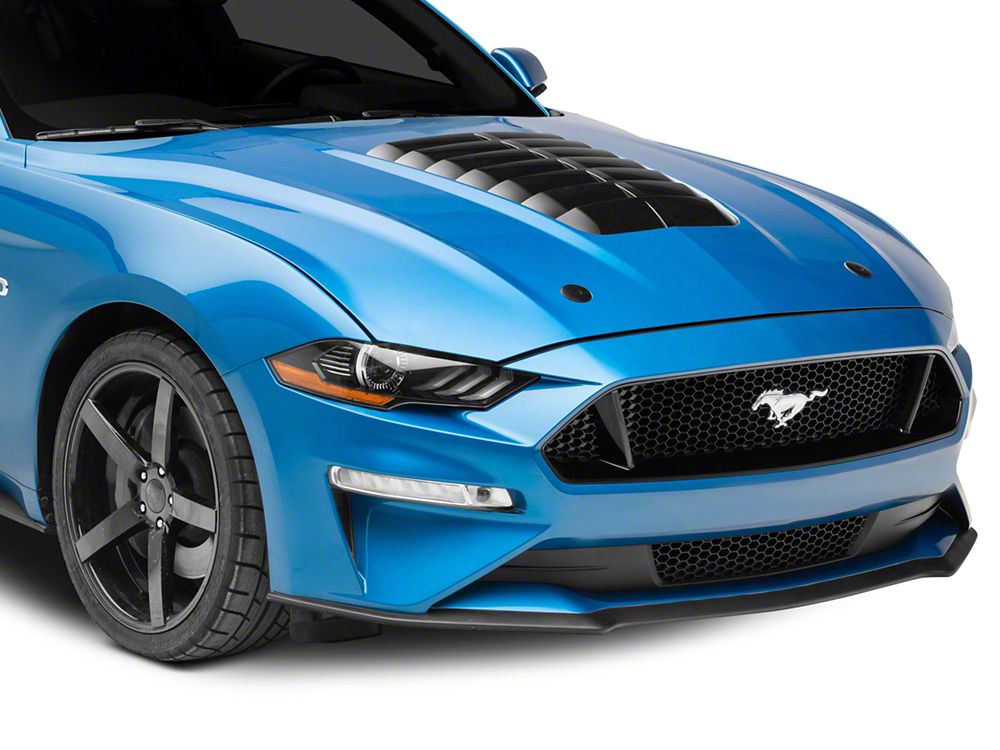 GT500 Style Hood and Front Bumper Combo Kit; Unpainted (18-23 Mustang GT, EcoBoost)