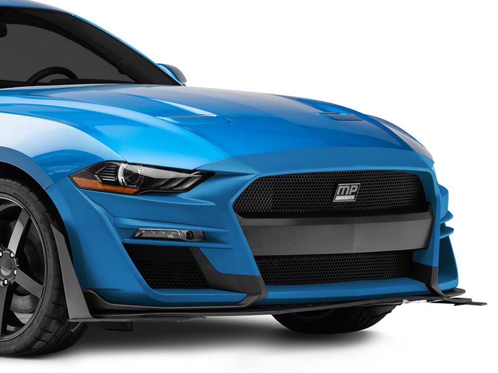 GT500 Style Hood and Front Bumper Combo Kit; Unpainted (18-23 Mustang GT, EcoBoost)