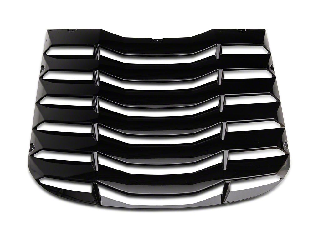 Quarter and Rear Window Louvers; Gloss Black (15-25 Mustang Fastback)
