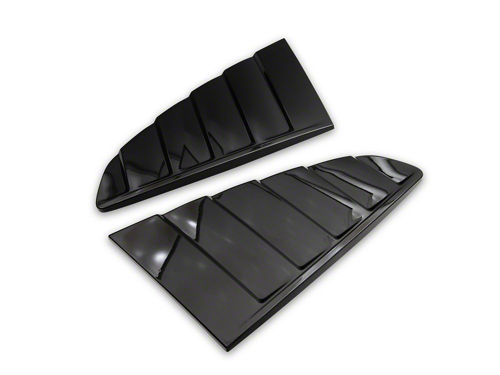 Quarter and Rear Window Louvers; Gloss Black (15-25 Mustang Fastback)