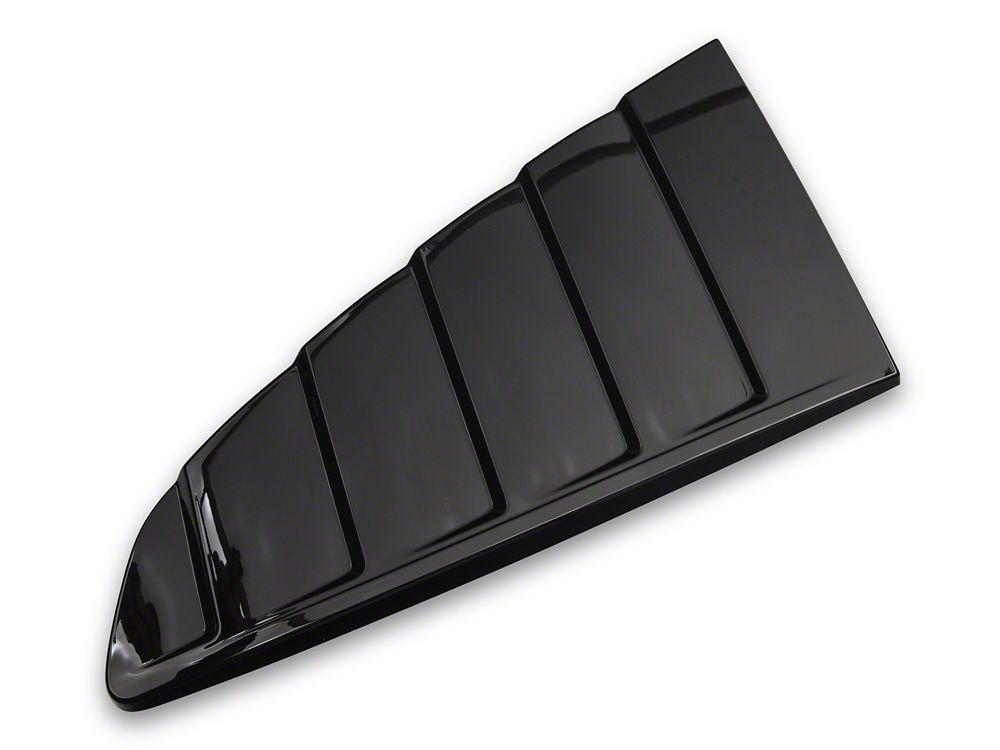 Quarter and Rear Window Louvers; Gloss Black (15-25 Mustang Fastback)